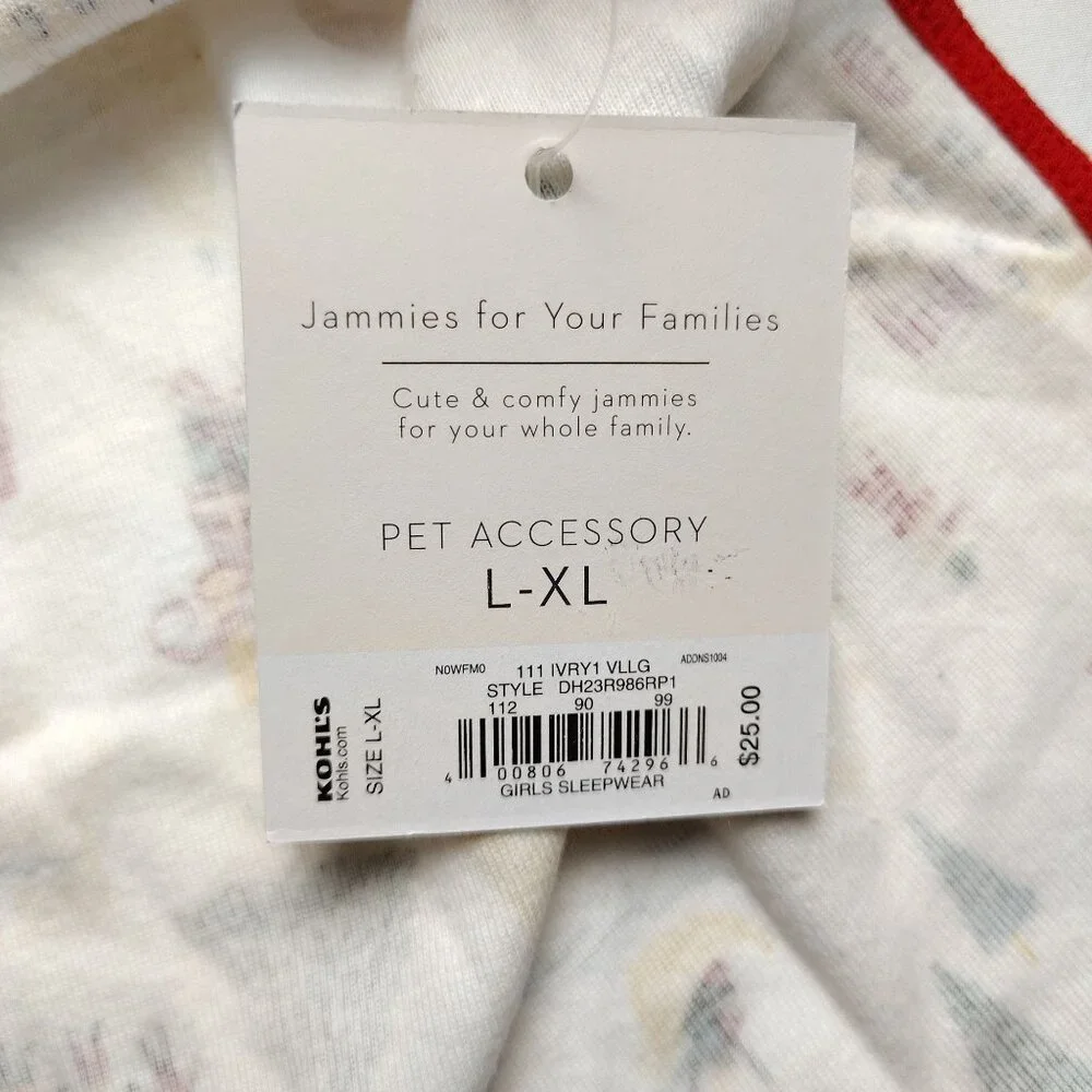 Lauren Conrad Pet Size L-XL Holiday Pajamas With Festive Print
